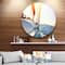 Designart - Sailboat Sailing in the Blue Sea' Disc Large Seashore Metal Circle Wall Art